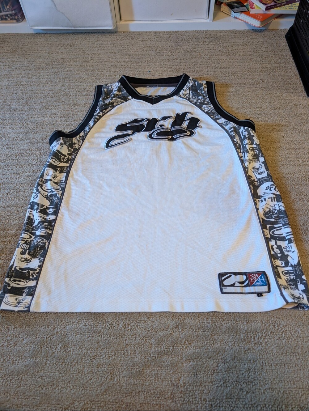 SRH Basketball Jersey Mens L Kottonmouth Kings Y2K Streetwear AOP Spade Vtg